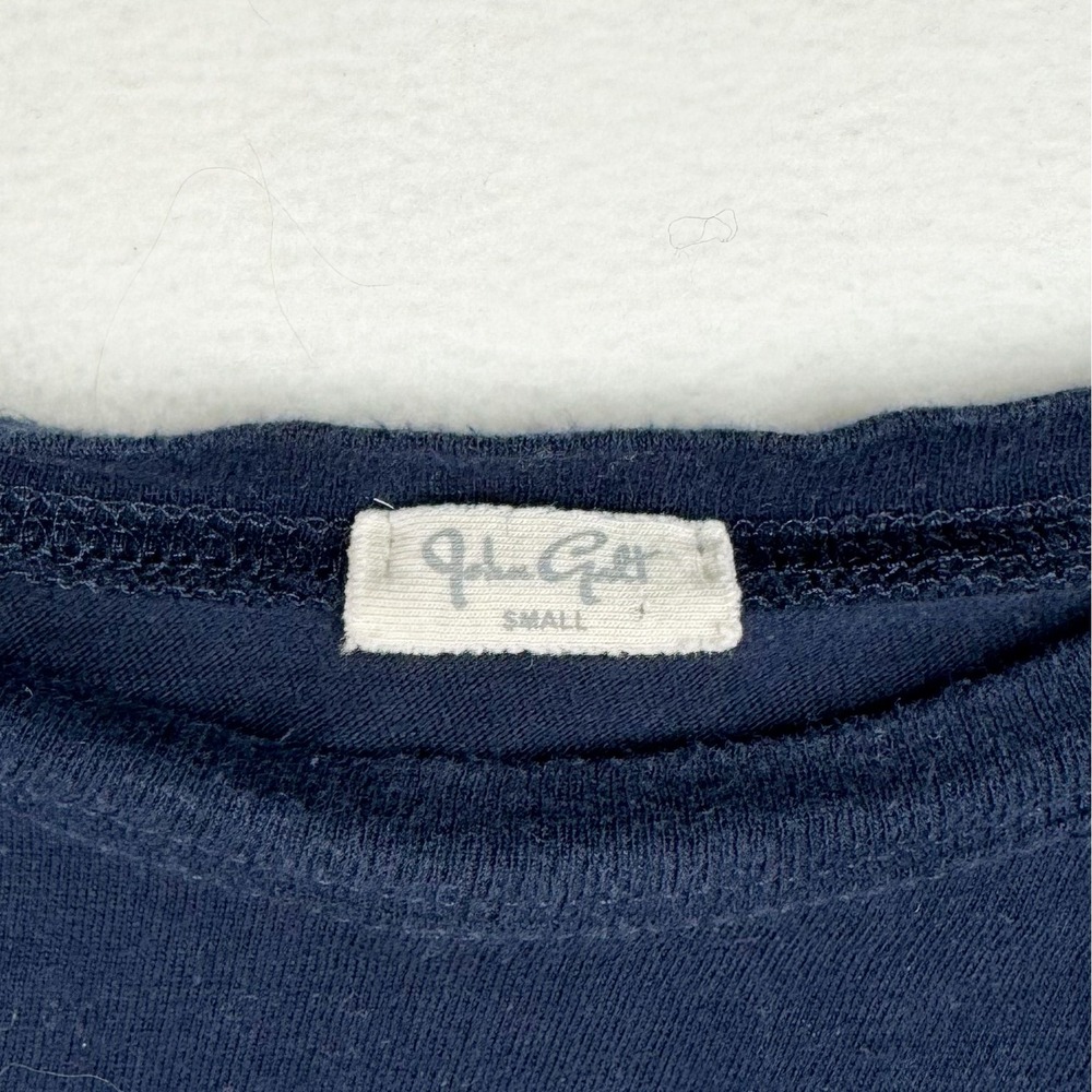 John Galt Brandy Melville Navy White Striped Long Sleeve Shirt Size Small - Picture 3 of 4